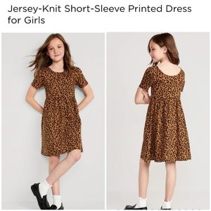 🥳FINAL PRICE👍NWT‼️Old Navy Jersey-Knit Short-Sleeve Leopard Print Dress